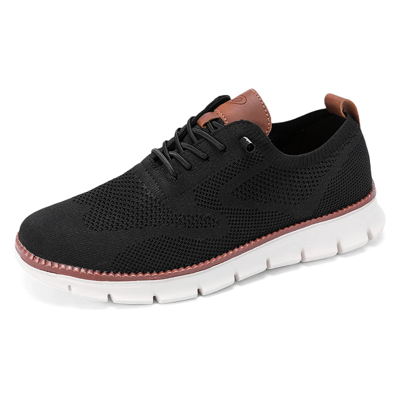 MAXON™ Black Stylish Mesh Casual Shoes