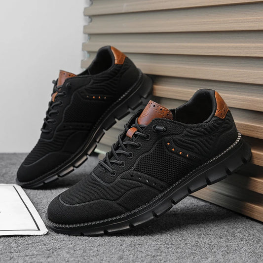 MAXON™ All Black Stylish Mesh Casual Shoes