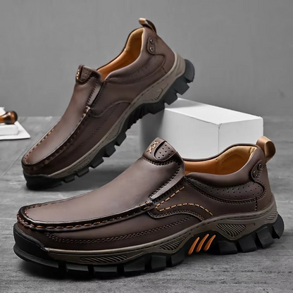 MAXON™ Dark Brown Retro Style Leather Comfort Casual Shoes