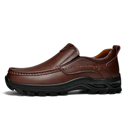 MAXON™ Brown Slip-On Leather Casual Shoes