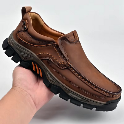 MAXON™ Light Brown Retro Style Leather Comfort Casual Shoes