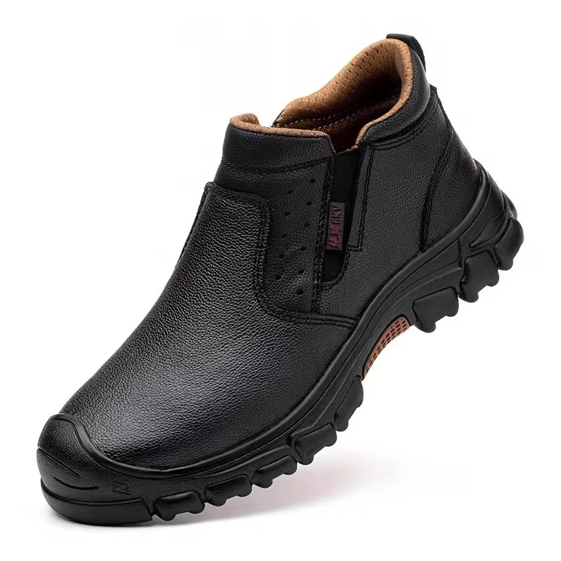 MAXON™ Black Steel Toe Cushion Work Safety Shoes