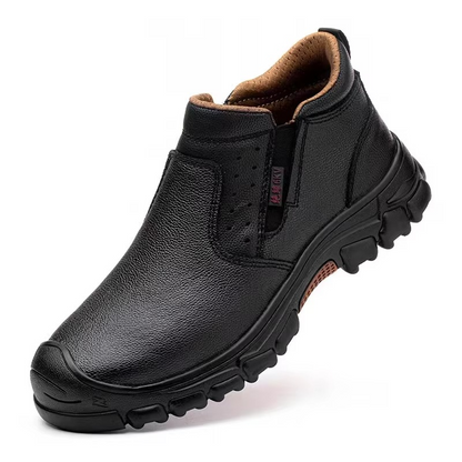 MAXON™ Black Steel Toe Cushion Work Safety Shoes