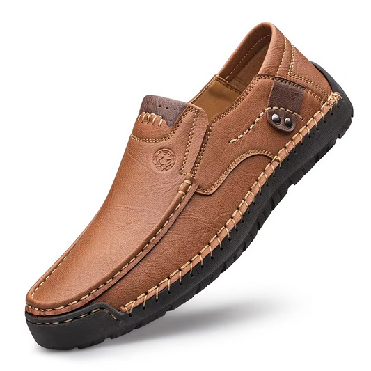MAXON™ Light MAXON™ Brown Handmade Thick Rubber Casual Leather Shoes