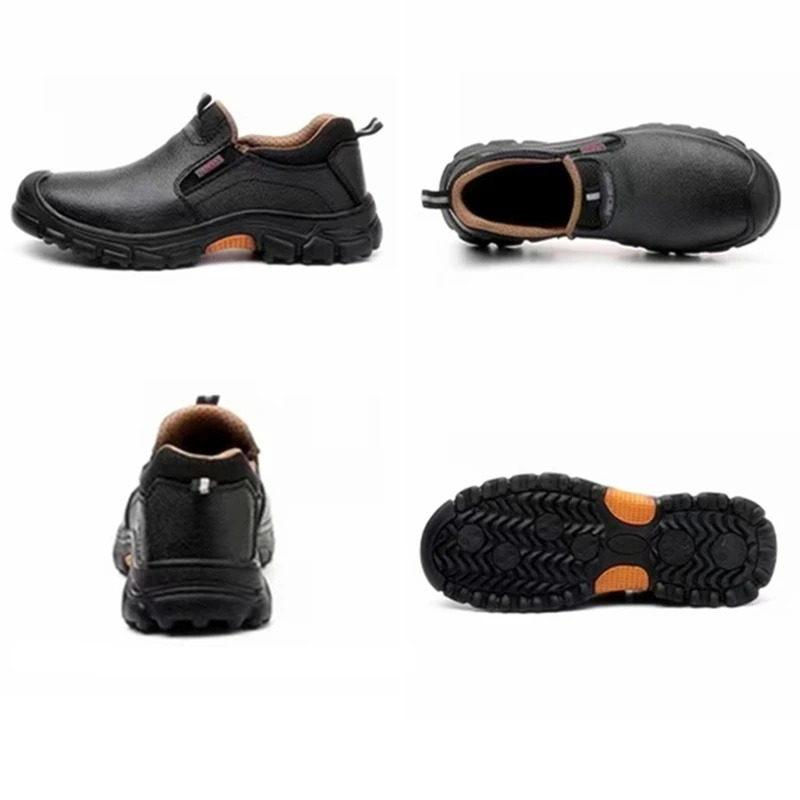 MAXON™ Black Steel Toe Cushion Work Safety Shoes