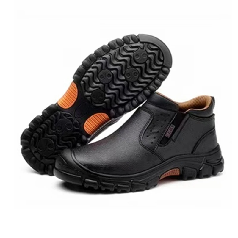 MAXON™ Black Steel Toe Cushion Work Safety Shoes