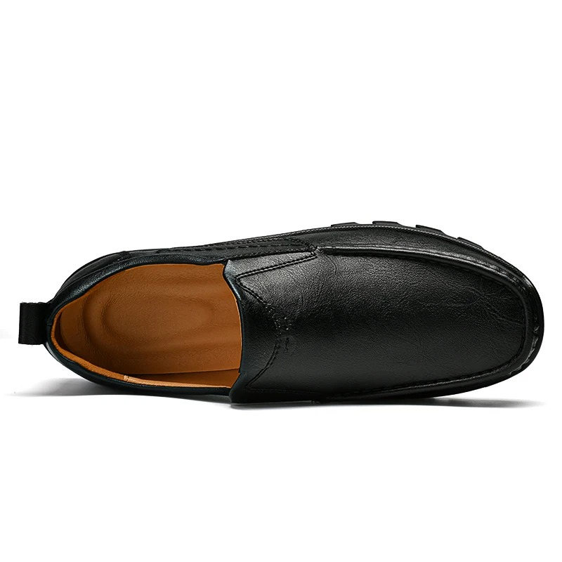 MAXON™ Black Slip-On Leather Casual Shoes