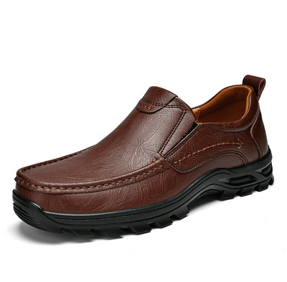 MAXON™ Brown Slip-On Leather Casual Shoes