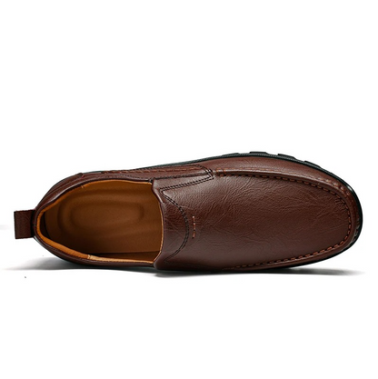 MAXON™ Brown Slip-On Leather Casual Shoes