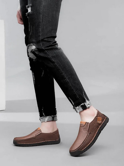 MAXON™ MAXON™ Brown Handmade Thick Rubber Casual Leather Shoes